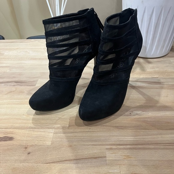 ALDO Platform Black Mesh Booties - Women's Size 7.5 - Picture 8 of 8